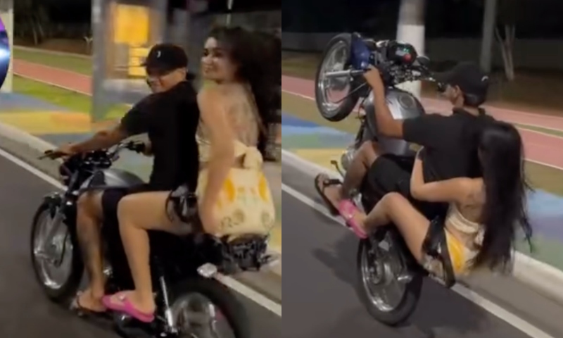 Adolescentes desrespeitam a legislação e arriscam vidas ao realizar ‘manobras de moto’ em vias de Manaus; confira o vídeo