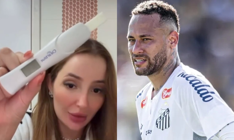 ‘Ruiva do job’ envolvida em escândalo com Neymar realiza teste de farmácia e declara gravidez; assista aos vídeos